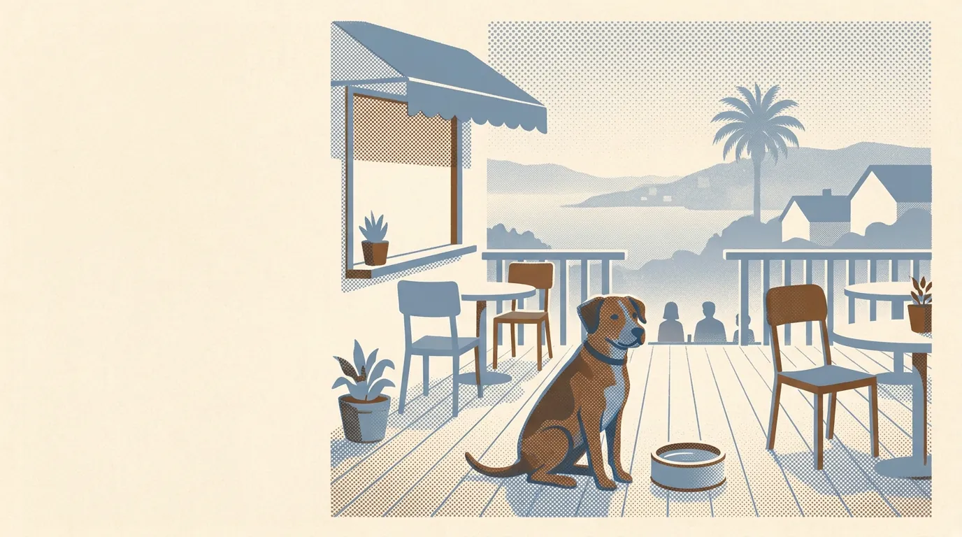 Illustration of pet friendly places in the Bay Area