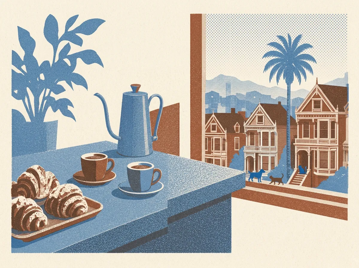 Illustration of dog daycare in Oakland