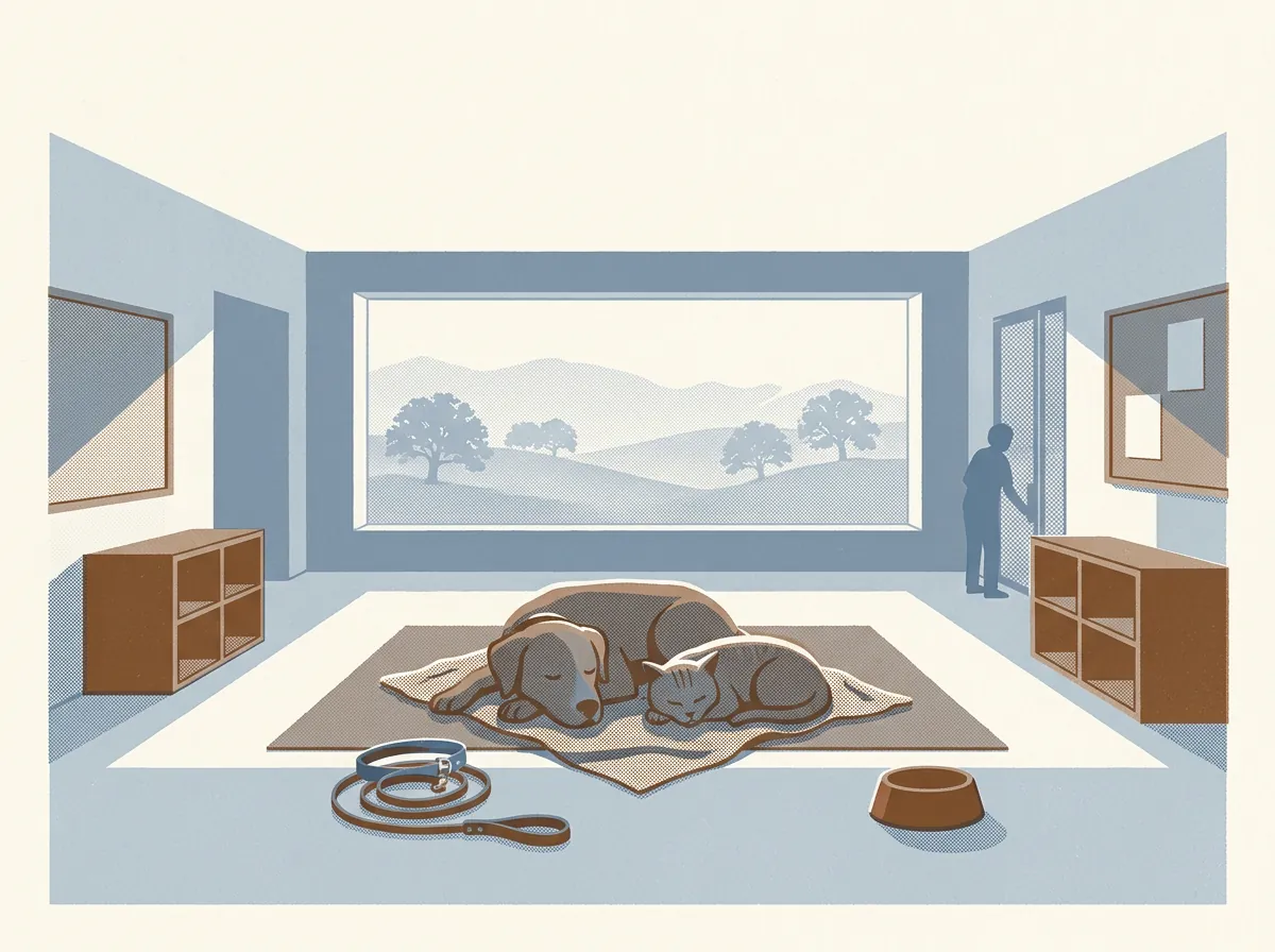 Illustration of animal shelters in Pleasanton